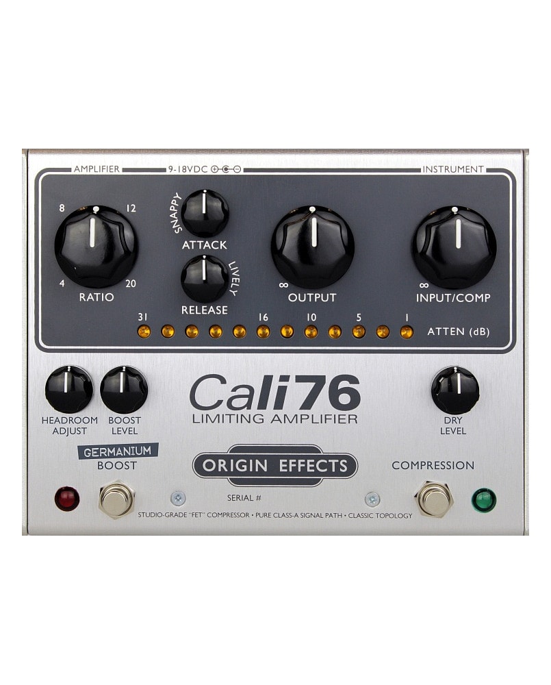 Origin Effects Cali76-G-P Germanium Parallel Boutique Analogue 1176 Style Studio Quality Compressor Limiter Sustainer Guitar Effects Pedal Made In England Built In Britain