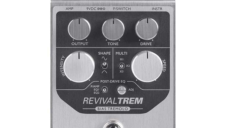 Image shows the Origin Effects Revival Trem pedal