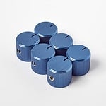 6 blue knobs