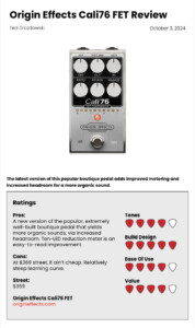 a Premier Guitar review for the FET Compressor