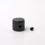Black control know with set screw